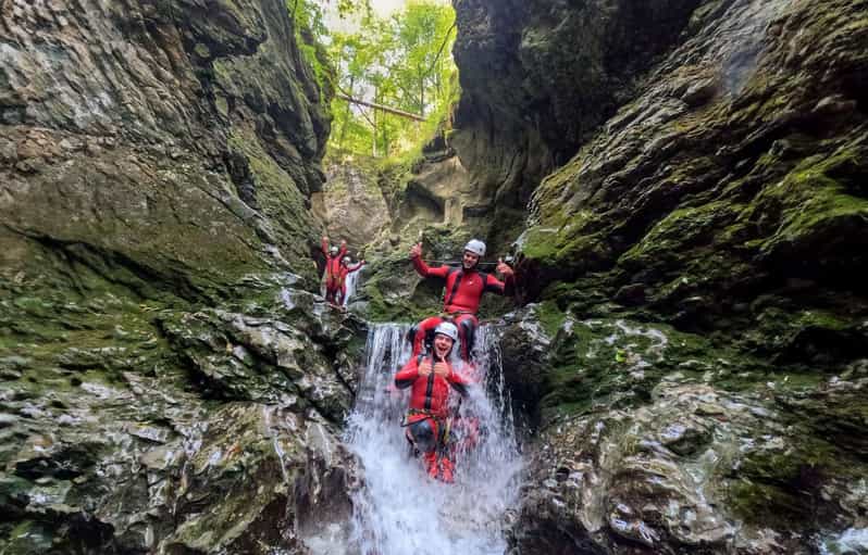 Lake Bled: Canyoning Adventure with Free Footage - Waterfall jumps and natural slides