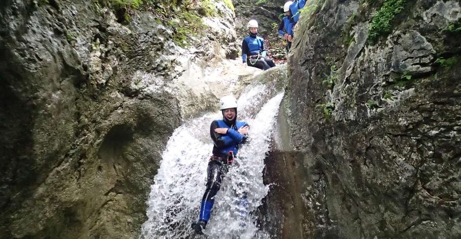 Lake Bled: Rafting and Canyoning Excursion with Photos - Canyoning with jumps, rappels, and slides