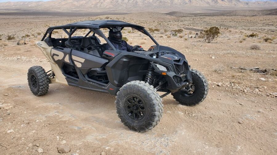 Las Vegas: Off-Road UTV Experience at Adrenaline Mountain - Getting set up in a Can-Am UTV
