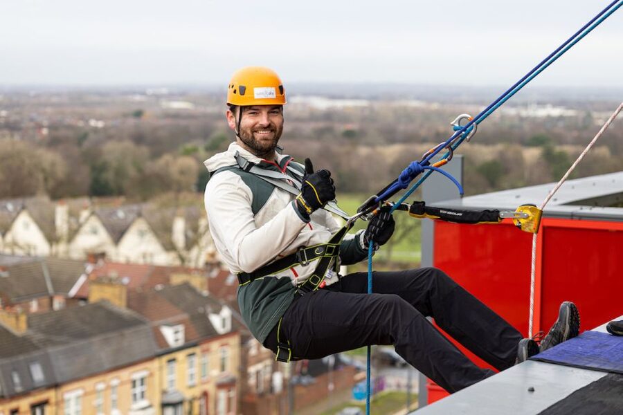 Liverpool: The Anfield Abseil & Liverpool FC Museum - Reaching the top of Anfield’s Main Stand