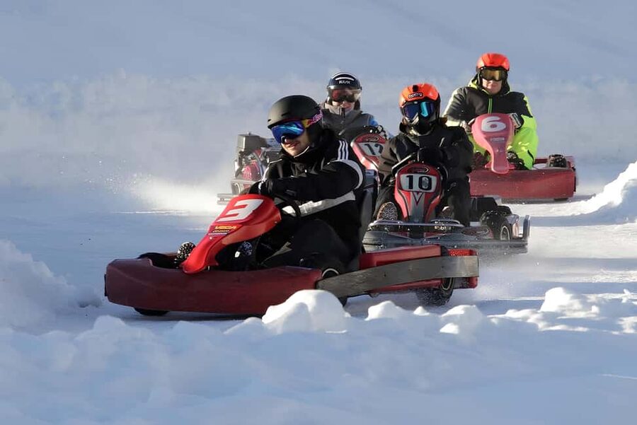 Livigno: Adrenaline Ice Karting Experience - Taking the first lap on studded tires