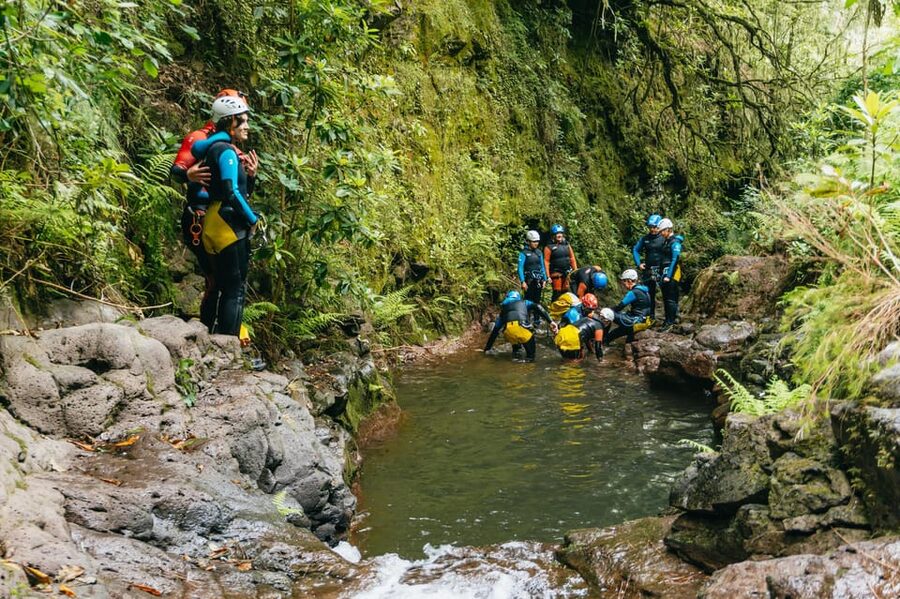 Madeira Canyoning Beginners – Easy & Fun Waterfall Adventure - Abseiling, jumping, and sliding through the waterfall