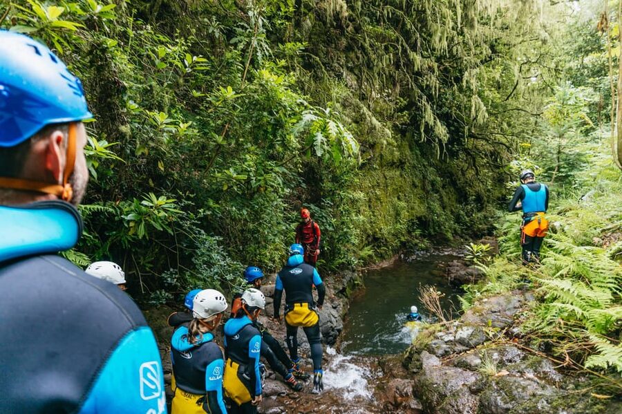 Madeira Canyoning Beginners – Easy & Fun Waterfall Adventure - The return through ancient terraces