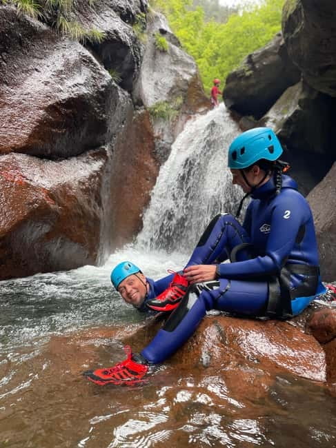 Madeira Island Canyoning Adventure - Getting fitted with wetsuits, helmets, and canyoning boots