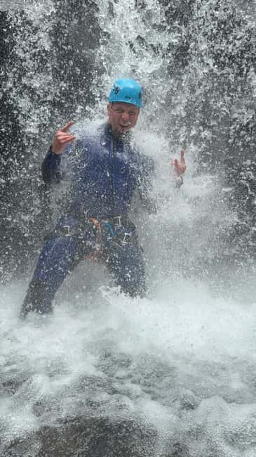 Madeira Island Canyoning Adventure - Rappelling beside Madeira’s waterfalls