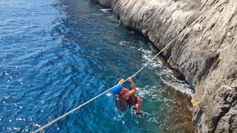 Marseille : Via Ferrata in the calanque of Sormiou - Ziplines and rappels add variety