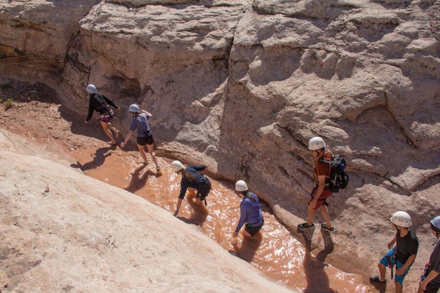 Moab: Morning or Afternoon Half-Day Rappelling Tour - The big 200-foot descent