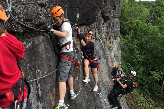Mont-Catherine Ziplines and Via Ferrata - Climbing the 300-metre via ferrata