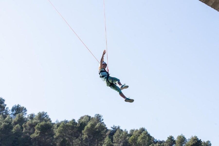 Murillo de Gállego Huesca: Bungee jumping over the river - Practical preparation for the jump