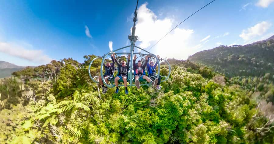 Nelson: Cable Bay Adventure Park Skywire Experience - The ride begins before the Skywire