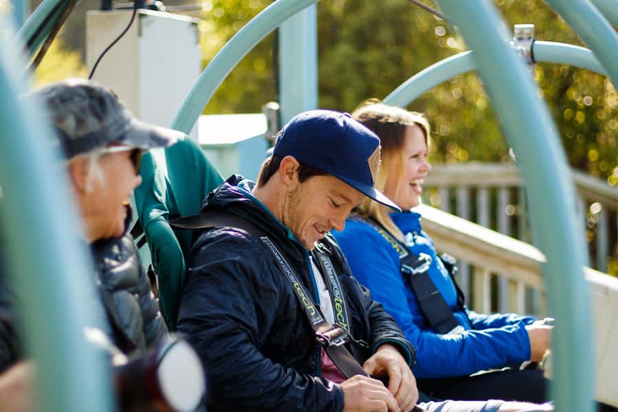 Nelson: Cable Bay Adventure Park Skywire Experience - At the launch platform, safety comes first