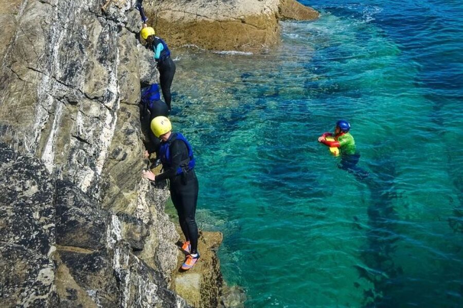 Newquay: Coasteering - The deep-water gully and controlled jumps