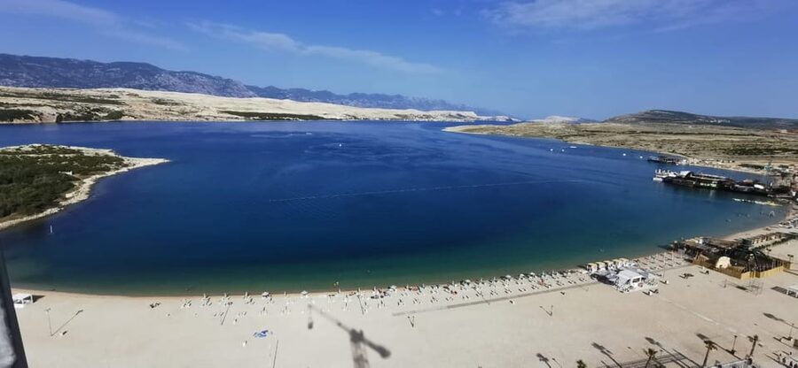 Novalja: Zrce Beach Tandem Bungee Jumping Experience - A 55-meter view of Zrce Beach