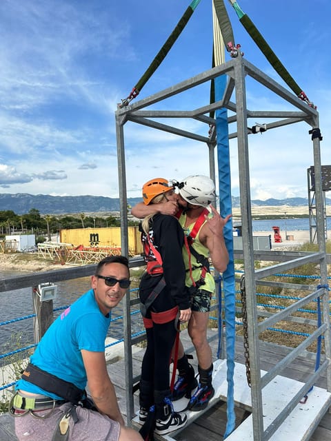 Novalja: Zrce Beach Tandem Bungee Jumping Experience - The tandem jump itself