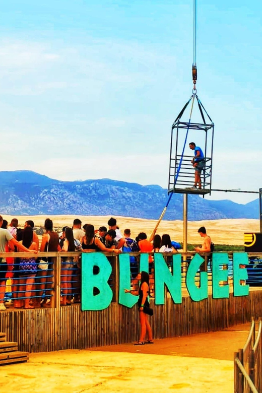 Novalja: Zrce Beach Tandem Bungee Jumping Experience - Cancellation and booking flexibility
