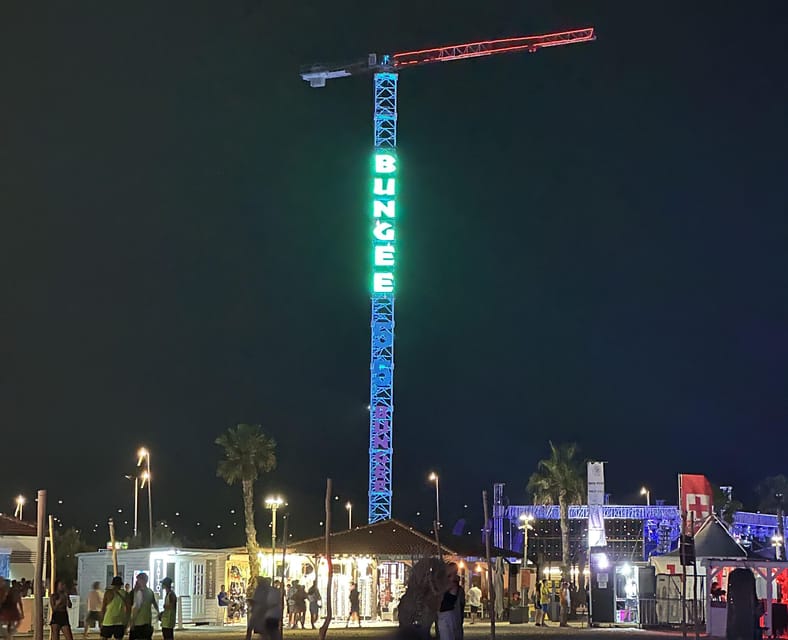 Novalja: Zrce Beach Tandem Bungee Jumping Experience - What happens at the bungee tower