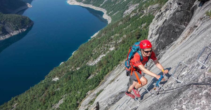 Odda: Full-Day Trolltunga Via Ferrata & Sky Ladder Adventure - Three walls and 250 meters of climbing