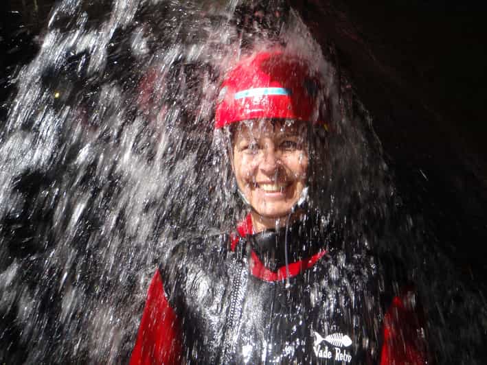 Oetztal: Canyoning "ClearWater" - The waterfall shower and first abseil
