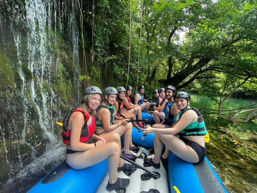 Omiš/Split: Cetina River Rafting Adventure & Cliff Jumping - Three breaks for swimming and cliff jumping