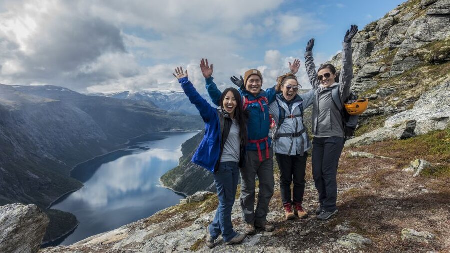 Overnight: Trolltunga Via Ferrata Sky Ladder Glamping - Reaching the dome after the climb