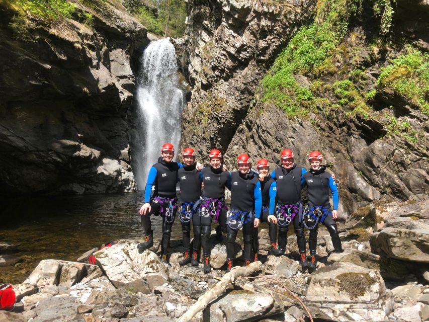 Perthshire: Discover Bruar Canyoning Experience - The waterfall section: abseiling, water, and photos