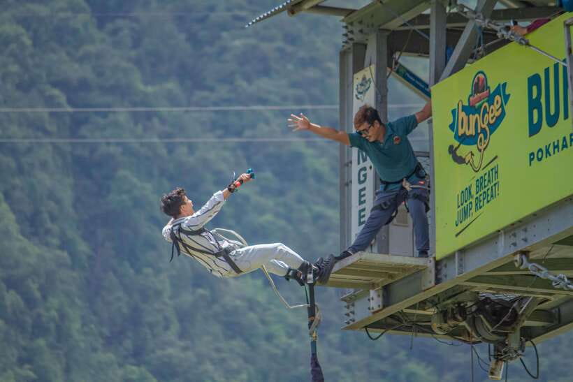 Pokhara: Bungee Jumping Experience Near Annapurna - The jump above Hemja Valley