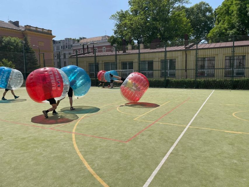 Prague: Bubbles football - Zorb Football in centrum - Bubble football with a referee in control