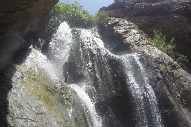 Private Canyoning Adventure in the Atlas Mountains. Discover nature in a new way - The one-hour approach is part of the challenge