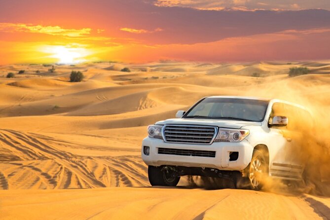 Private Sunset Safari With Extreme Dune Bashing & Camel Rides - Sandboarding on the high dunes