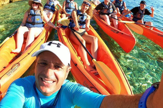 Pula Kayak Tour-Cliff jumping,snorkeling& free GoPro pictures - Fitness, swimming ability, and family suitability