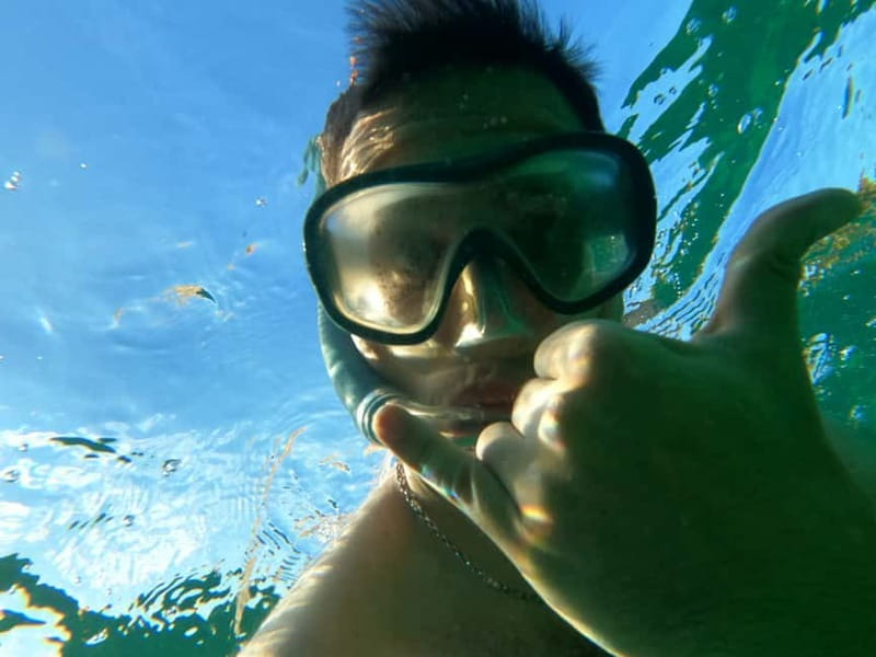 Pula: Kayak Tour, Cliff Jumping, Snorkeling & GoPro Pictures - Jamaica Beach, the water stop, and Brioni views