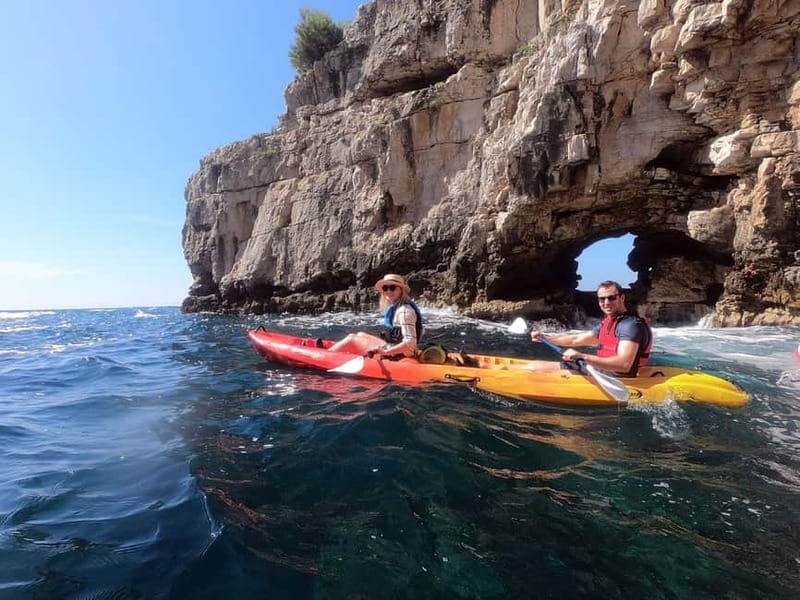 Pula: Sea Adventure – Boat, Kayak, Snorkeling & Cliff Jumps - Snorkeling, swimming, and the secluded beach stop