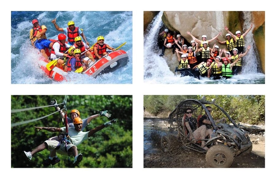 Rafting, Buggy or Quad, Zipline, Canyoning (4 in 1) Tour - Rafting beside the ancient Roman bridge