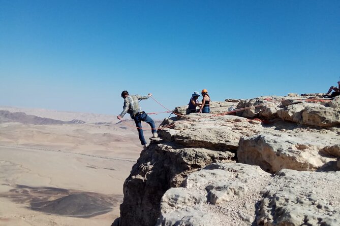Rappelling Down the Ramon Crater Cliff - Who should book it