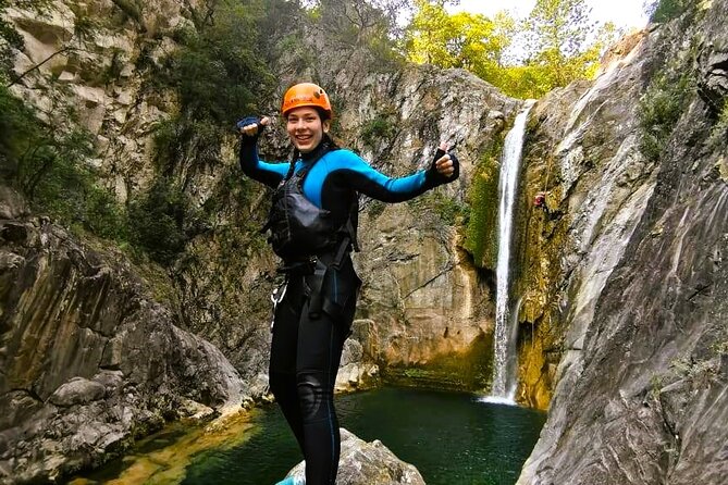 Rappelling, Hiking and Jumping into the water in the Matacanes Canyon - Natural slides, caves, and turquoise pools