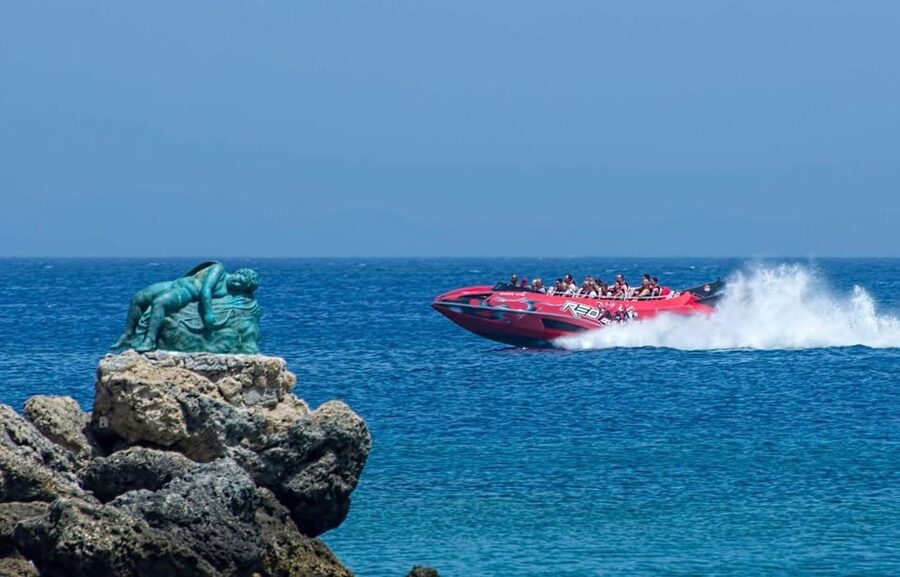 Rhodes Town: Adrenaline Jet Boat Adventure - The soaking factor is not a small detail
