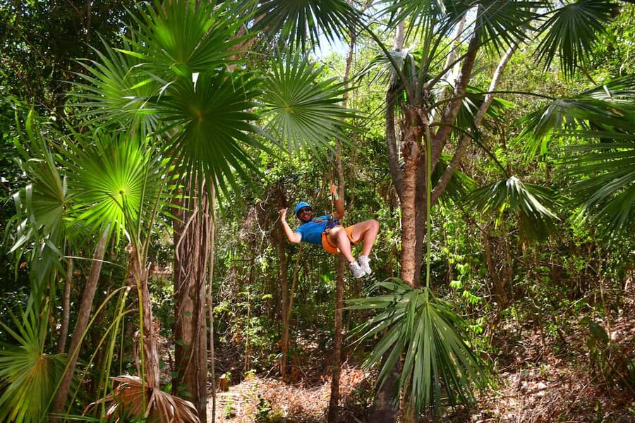 Rio Secreto Nature Reserve: Bicycle, Rappel & Ziplines Tour - Walking beside the underground river