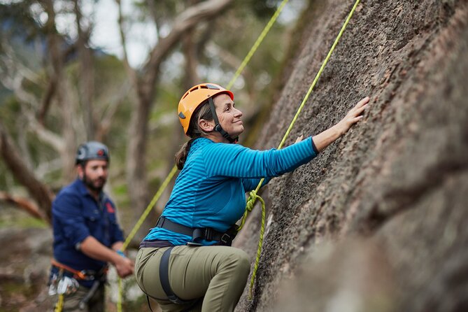 Rock Adventure Beginner Climb and Abseil - The climbing section: learning on real rock