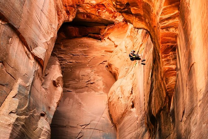 Rock and Roll Rappelling in Rock Canyon - Entering the narrow walls of Rock Canyon