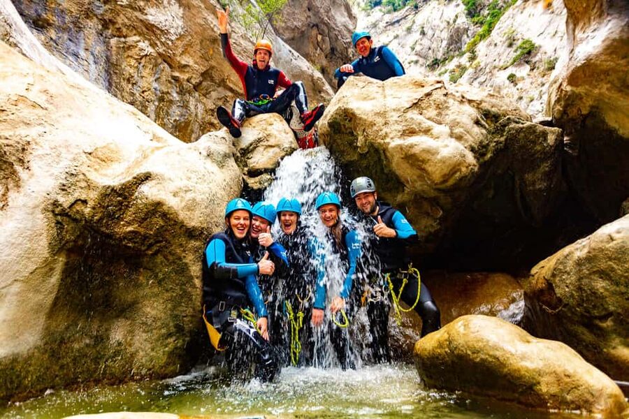 Saint Paul de Fenouillet: Galamus Gorge Canyoning Adventure - Entering the High Rock Walls of Galamus Gorge