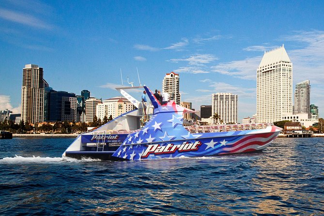 San Diego Bay Jet Boat Ride - The Patriot turns sightseeing into a thrill ride