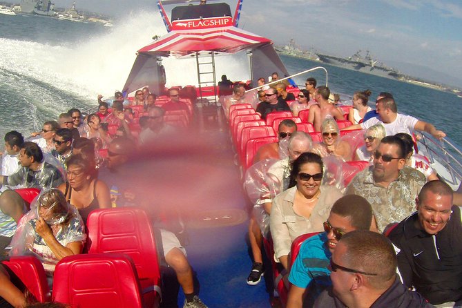 San Diego Bay Jet Boat Ride - Where to sit if you want spray