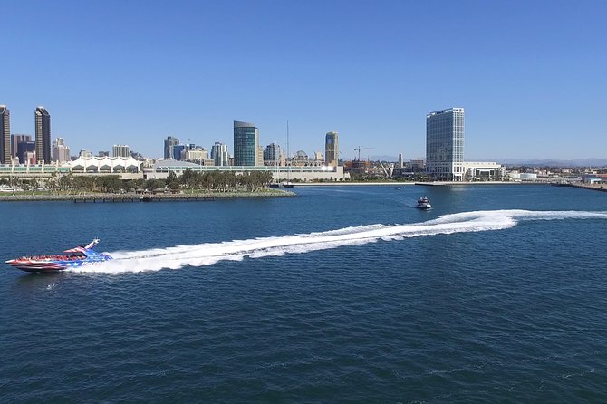 San Diego Bay Jet Boat Ride - USS Midway and the Embarcadero from the water