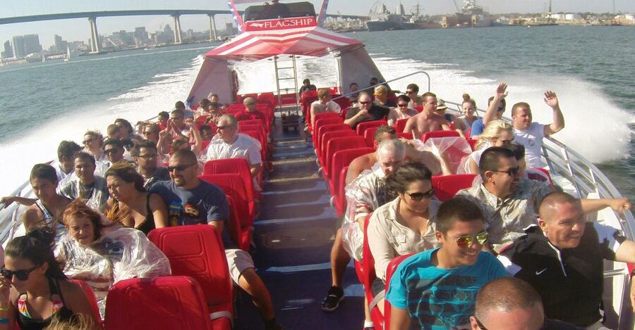 San Diego: Patriot Jet Boat Thrill Ride - From North Harbor Drive to the open bay