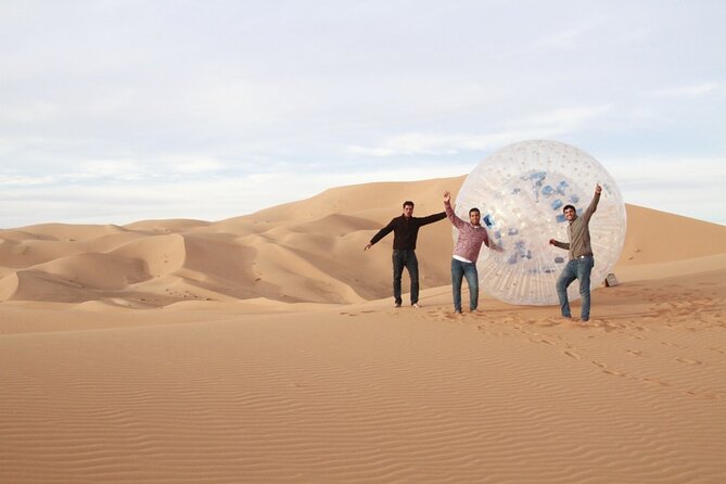 Sanding Ball in Merzouga: Experience the sand dunes on a zorbing activity - What Happens at Sahara ATV Quad Adventures