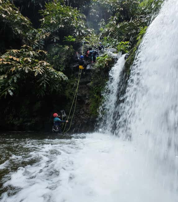 São Miguel: Level 1 Canyoning in Ribeira dos Caldeirões - The 5-meter slide, jumps, and zipline