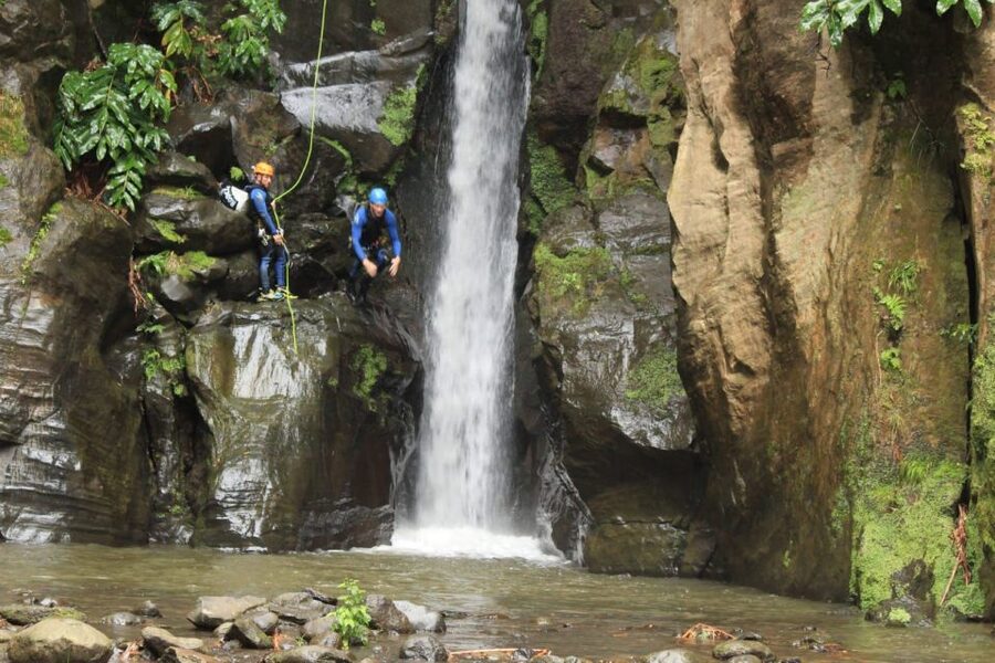 Sao Miguel: Salto do Cabrito Guided Canyoning Experience - Jumps, slides, and cold water