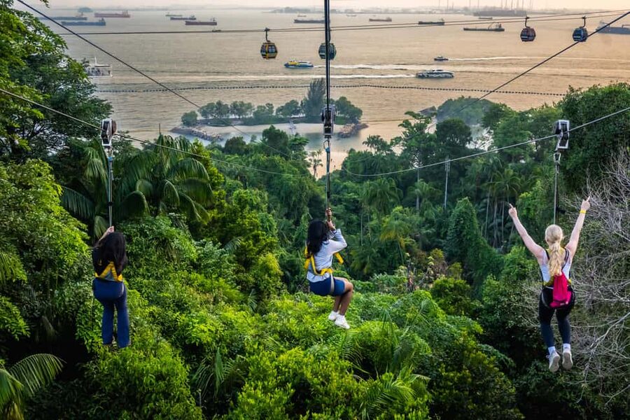 Sentosa Island: Ticket to Mega Adventure Park - The MegaZip from Imbiah Hill to Siloso Beach
