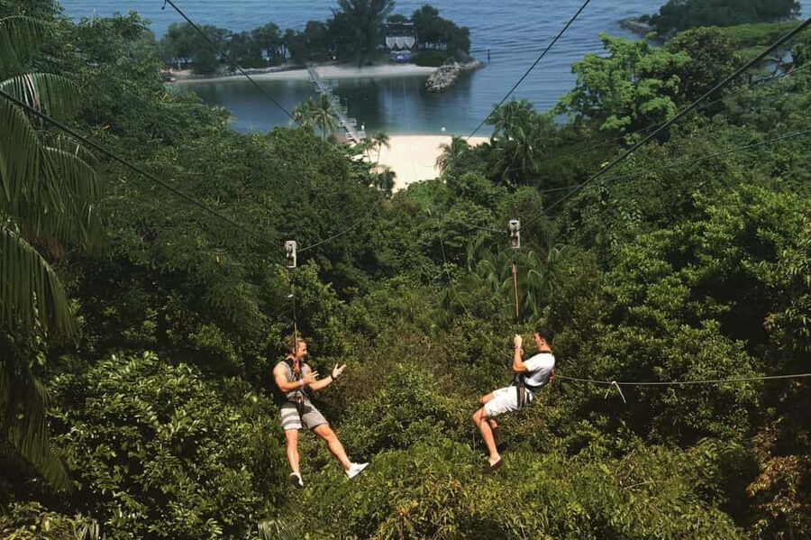 Sentosa Island: Ticket to Mega Adventure Park - MegaBounce on Siloso Beach