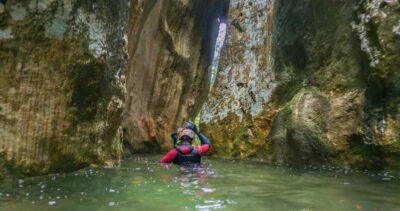 Canyoning and boat return